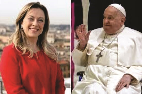 papa y gioorgia meloni
